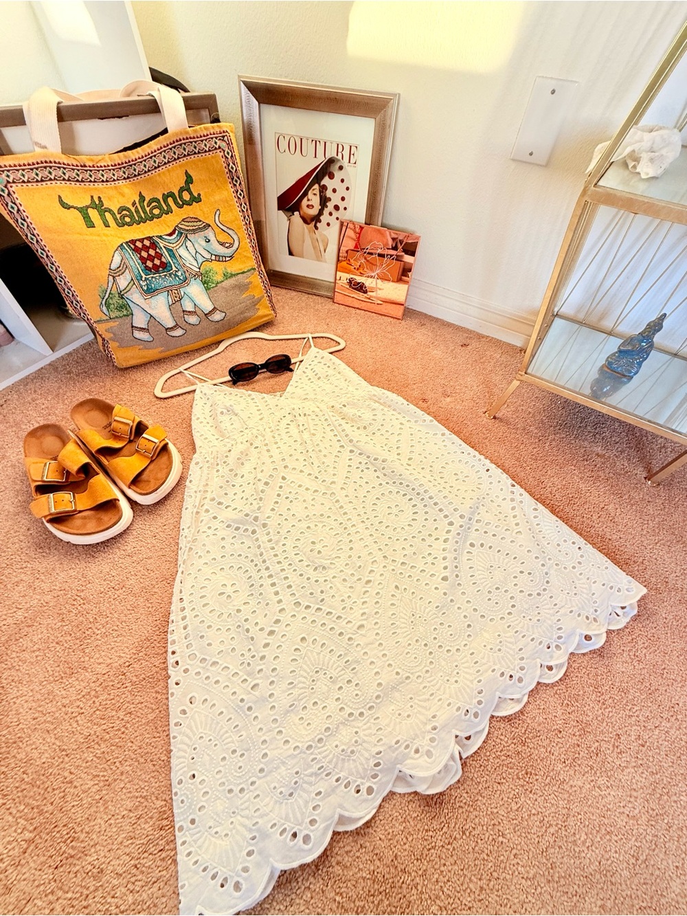 H&M White Eyelet Lace Sundress